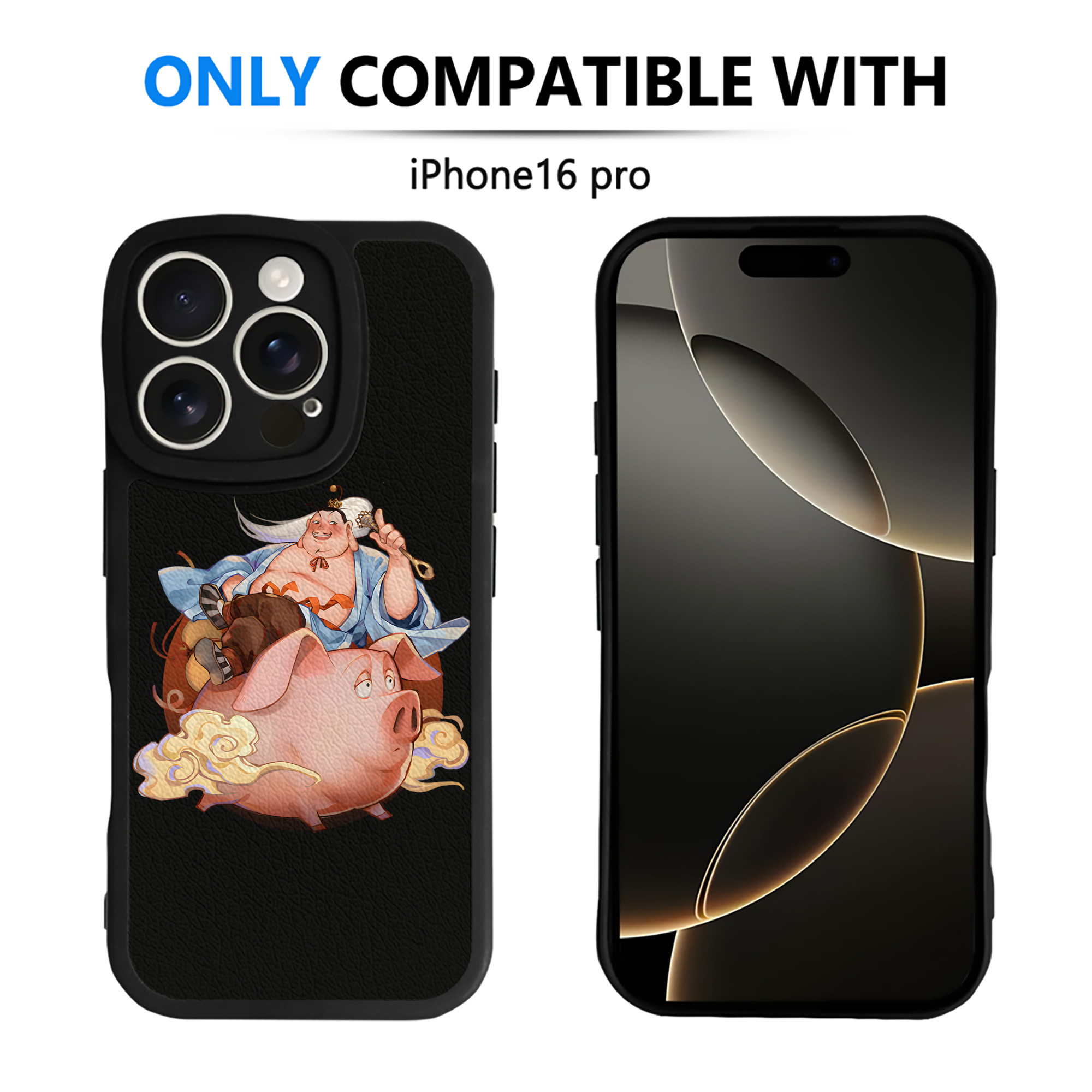 （画像用） Ne Zha 2 ナタ 魔童の大暴れ 【iPhone 16シリーズ対応】シリコンスマホケース（レザー調） 材質：シリコン
